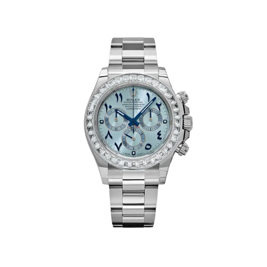 Rolex Daytona 116576TBR Platinum Diamond Ice Blue Arabic Dial