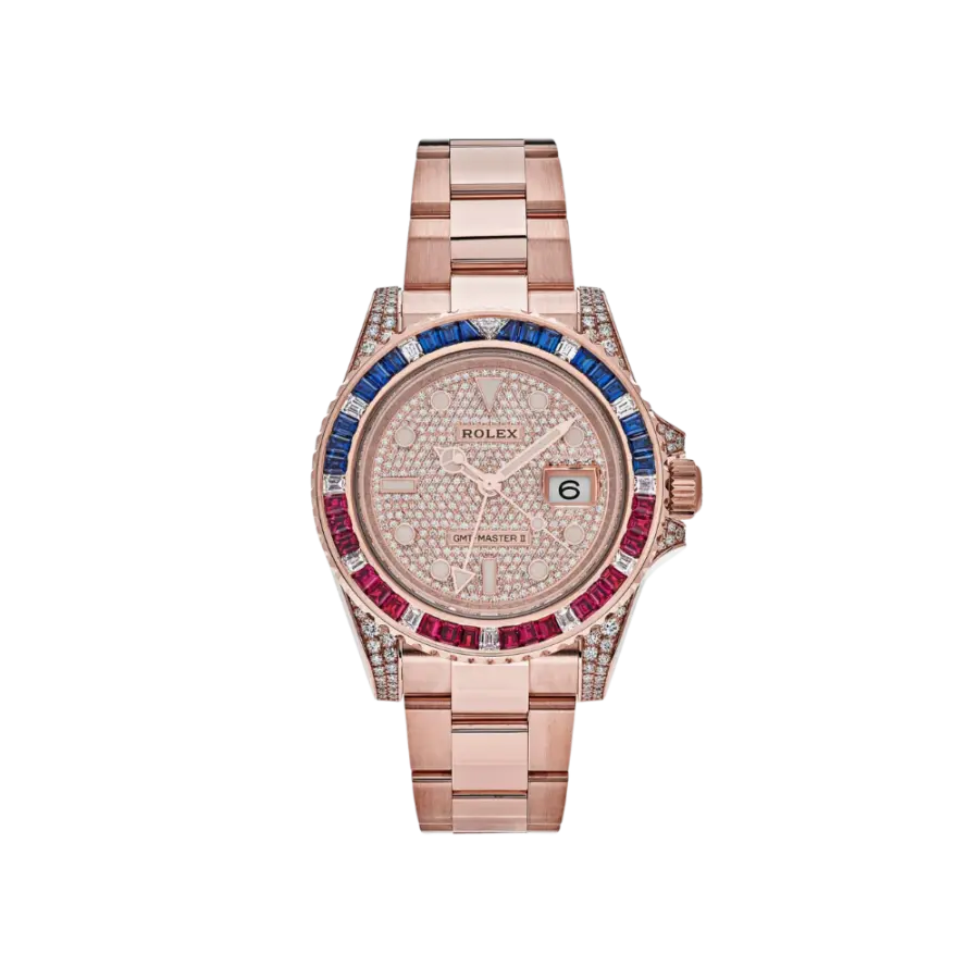 Rolex GMT-Master II 126755SARU Rose Gold Sapphire and Ruby