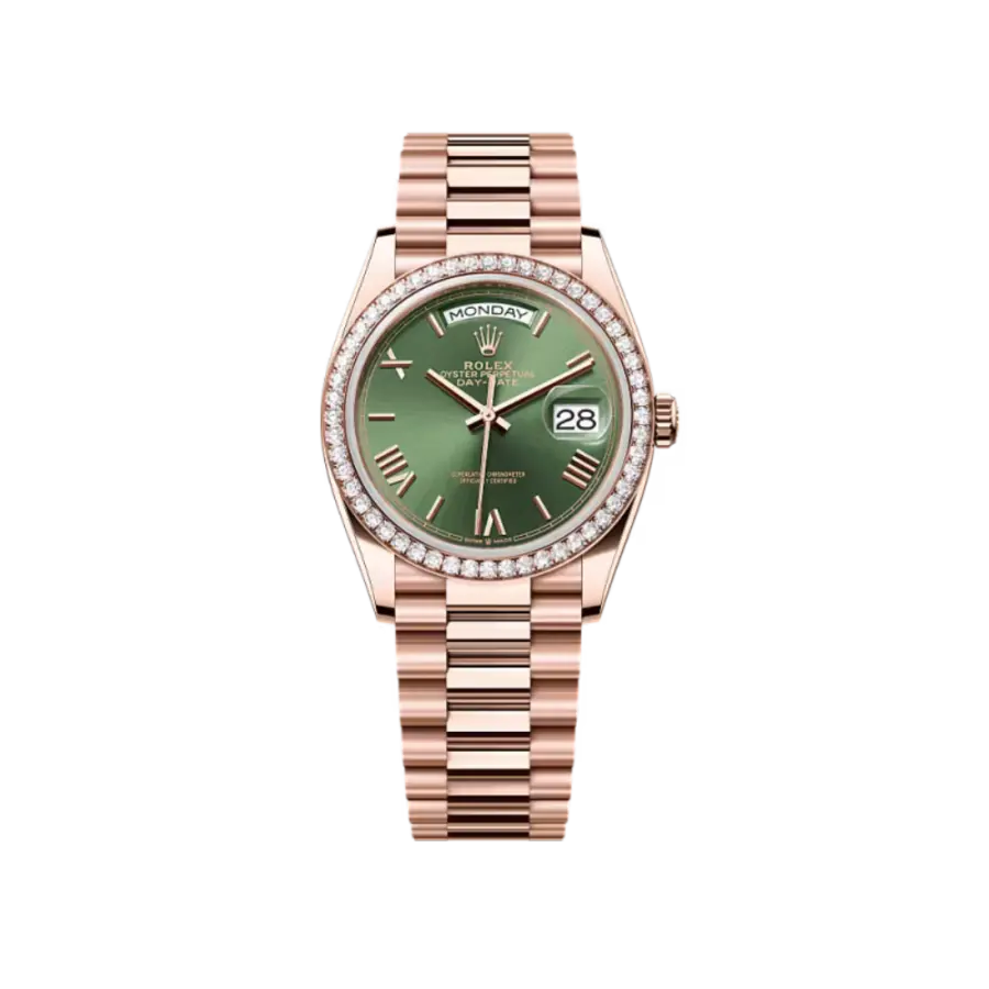 Rolex Day-Date 36 – Green Dial and Diamonds Ref. 128345RBR-0085