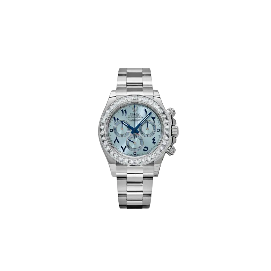 Rolex Daytona 116576TBR Platinum Diamond Ice Blue Arabic Dial