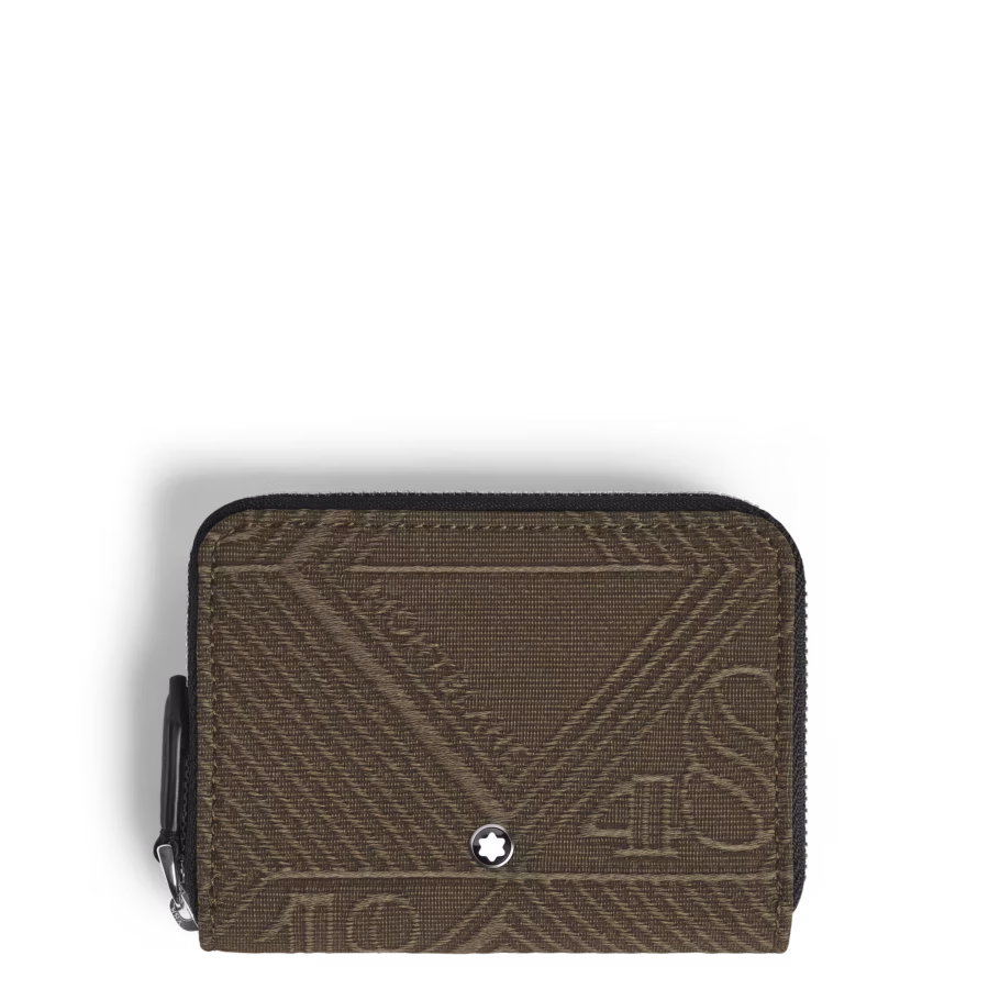 Montblanc 4810 Jacquard Mini Wallet 2cc with Zip – Khaki