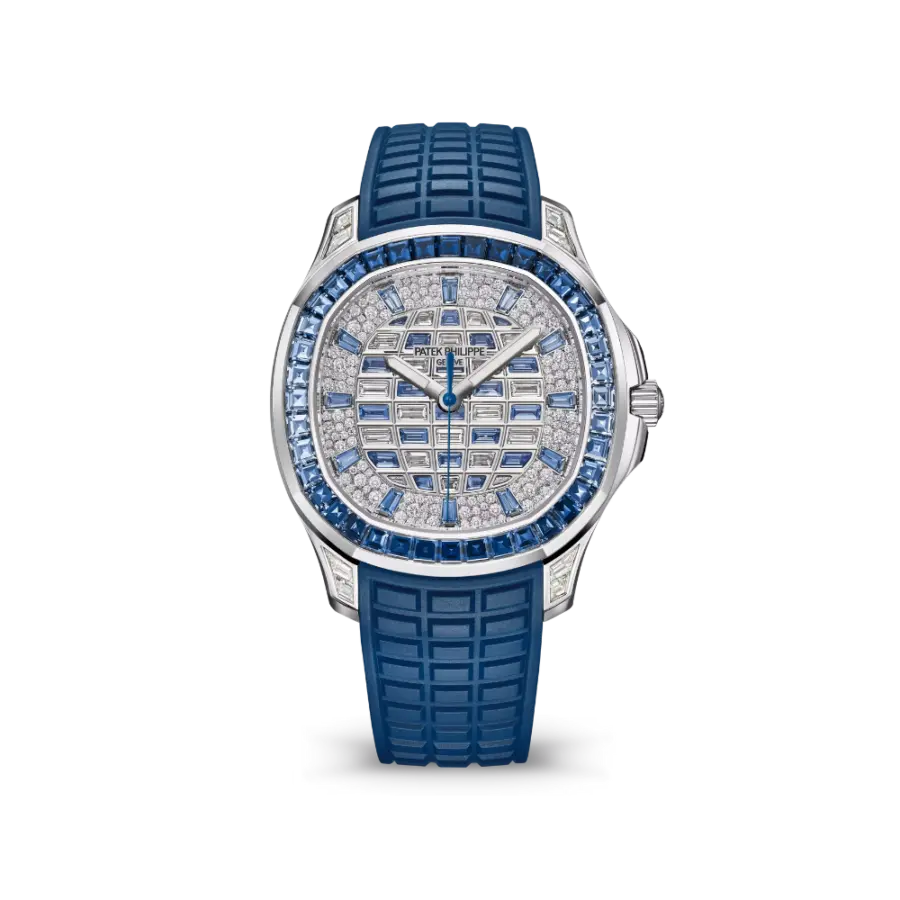Patek Philippe Aquanaut Luce 5268/461G-001 White Gold Diamond Blue Sapphire Dial