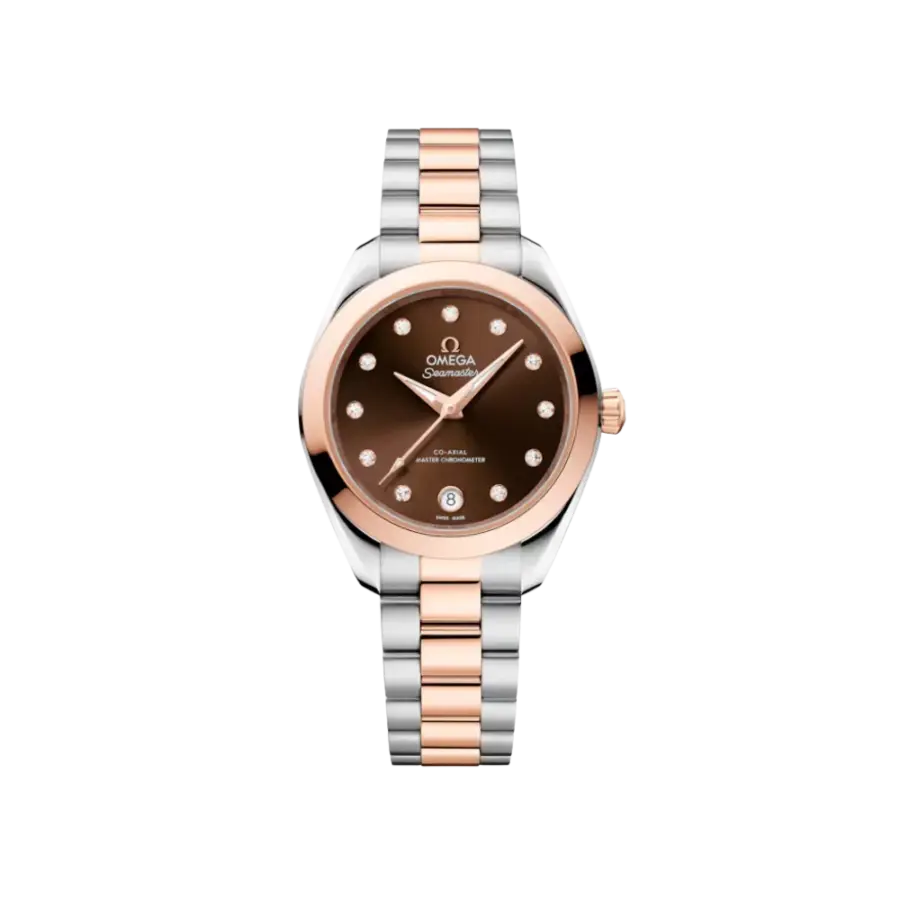 Seamaster Aqua Terra 150M 30 mm, steel ‑ Sedna gold on steel ‑ Sedna gold Ref. 220.20.30.20.63.001