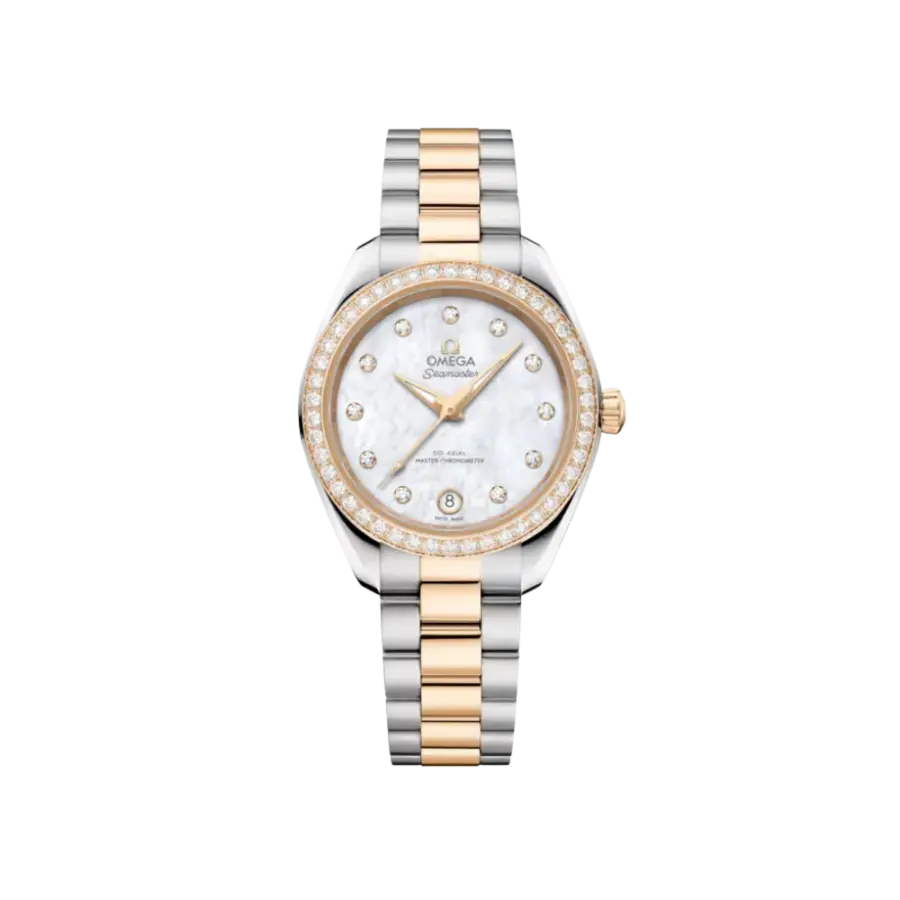 Seamaster Aqua Terra 150M 30 mm, steel ‑ Moonshine gold on steel ‑ Moonshine gold Ref. 220.25.30.20.55.001