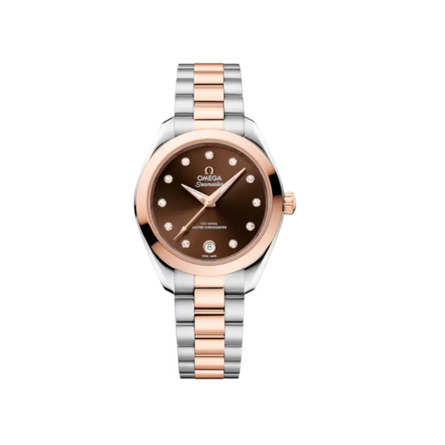 Seamaster Aqua Terra 150M 30 mm, steel ‑ Sedna gold on steel ‑ Sedna gold Ref. 220.20.30.20.63.001