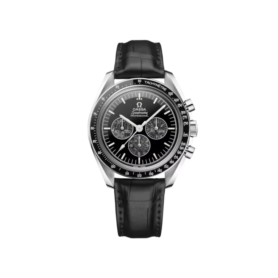 Speedmaster Calibre 321 42 mm, platinum on leather strap Ref. 311.93.42.30.99.001