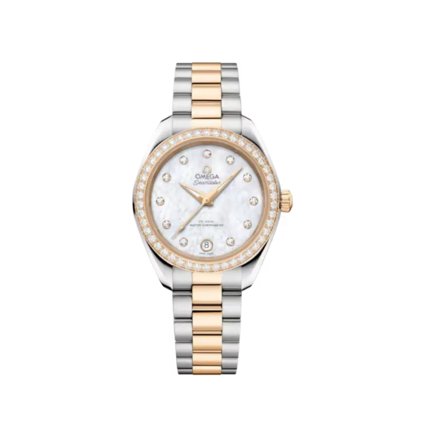 Seamaster Aqua Terra 150M 30 mm, steel ‑ Moonshine gold on steel ‑ Moonshine gold Ref. 220.25.30.20.55.001