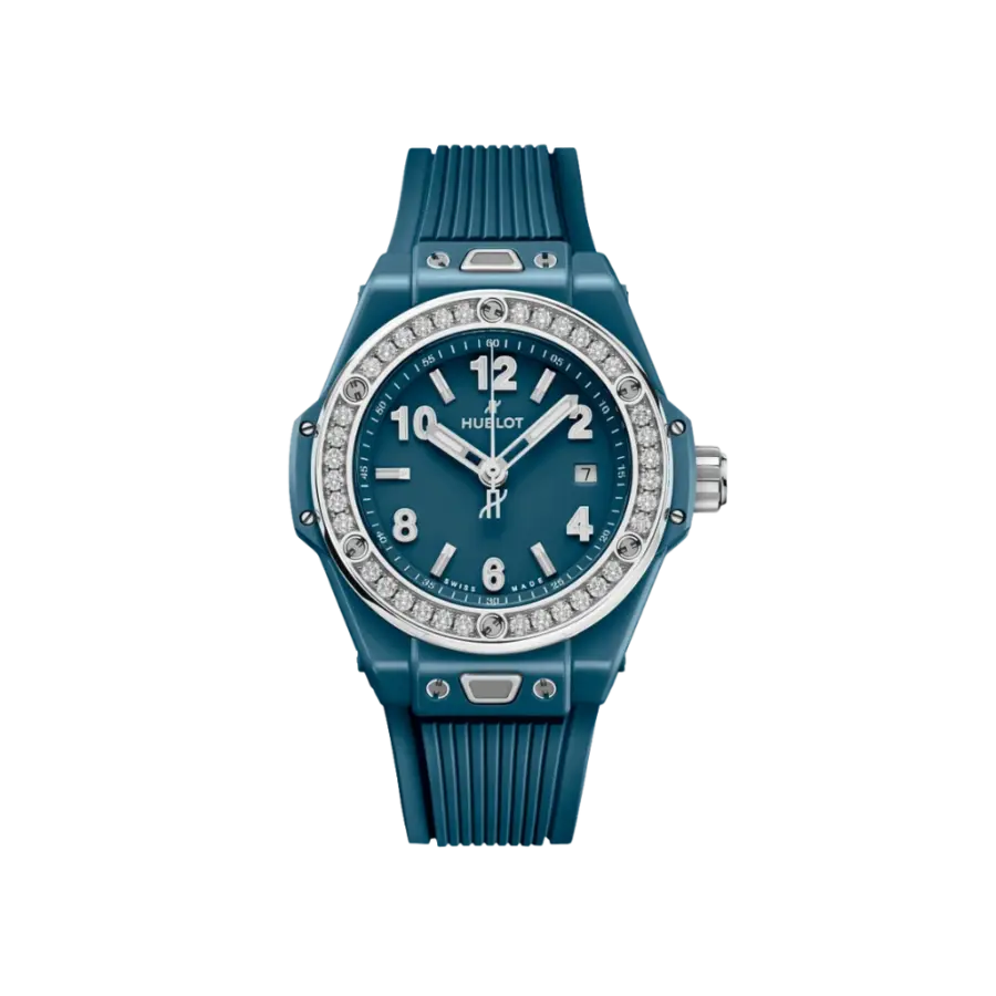 Big Bang One Click Petrol Blue Ceramic Diamonds Ref. 485.ES.5171.RX.1204