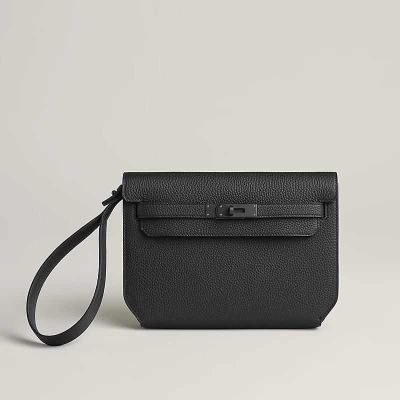 Hermes Kelly Depeches 25 Monochrome Pouch